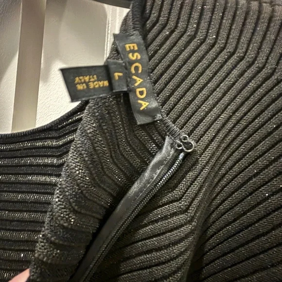 Escada Ganiel Black Sparkle Gown Size Large Resort 2018 Collection Black Tie - Picture 16 of 16